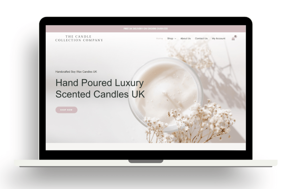 Website design for small candle business UK